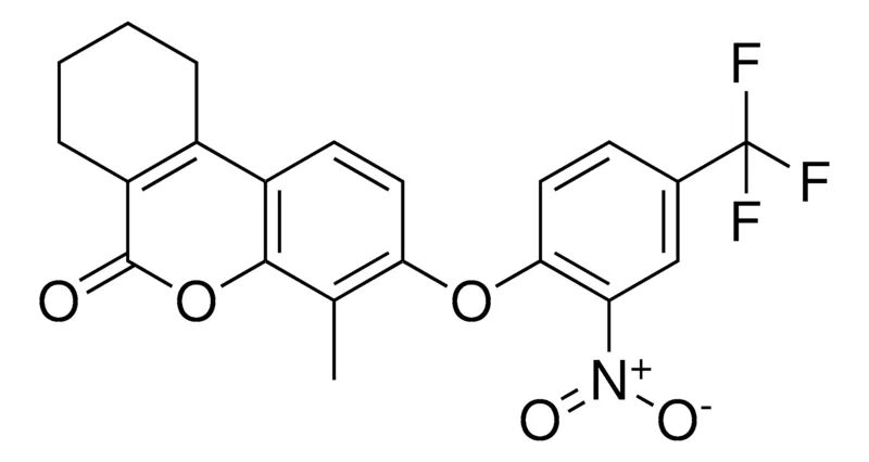 Sigma-Aldrich 4-ME-3-(2-NITRO-4-TRIFLUOROMETHYL-PHENOXY)-7,8,9,10-4H-BENZO(C)CHROMEN-6-ONE,AldrichCPR