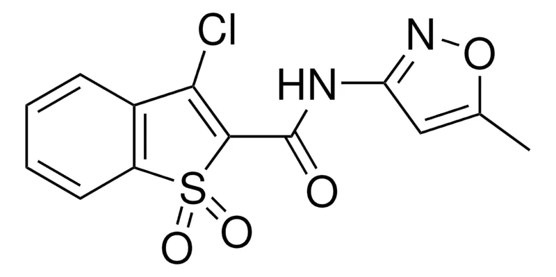 Sigma-Aldrich 3-CHLORO-N-(5-METHYL-3-ISOXAZOLYL)-1-BENZOTHIOPHENE-2-CARBOXAMIDE 1,1-DIOXIDE,AldrichCPR