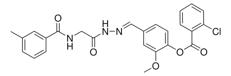 Sigma-Aldrich 2-MEO-4-(2-(((3-METHYLBENZOYL)AMINO)AC)CARBOHYDRAZONOYL)PHENYL 2-CHLOROBENZOATE,AldrichCPR