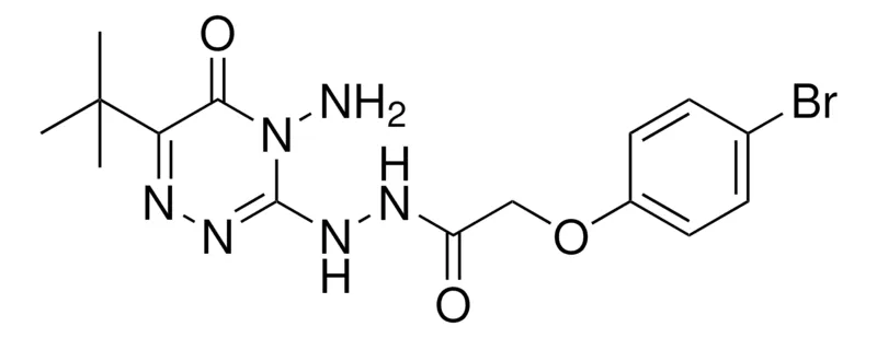 Sigma-Aldrich N'-(4-AMINO-6-TERT-BUTYL-5-OXO-4,5-DIHYDRO-1,2,4-TRIAZIN-3-YL)-2-(4-BROMOPHENOXY)ACETOHYDRAZIDE,AldrichCPR