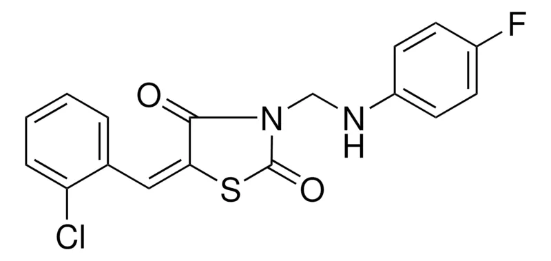 Sigma-Aldrich 5-(2-CL-BENZYLIDENE)-3-((4-FLUORO-PHENYLAMINO)-METHYL)-THIAZOLIDINE-2,4-DIONE,AldrichCPR