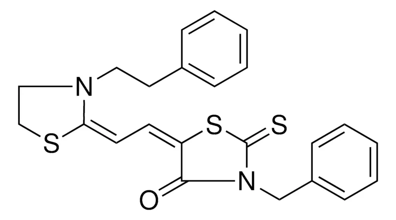 Sigma-Aldrich 3-BZL-5(2(3-PHENETHYL-THIAZOLIDIN-2-YLIDENE)ETHYLIDENE)2-THIOXO-THIAZOLIDIN-4ONE,AldrichCPR
