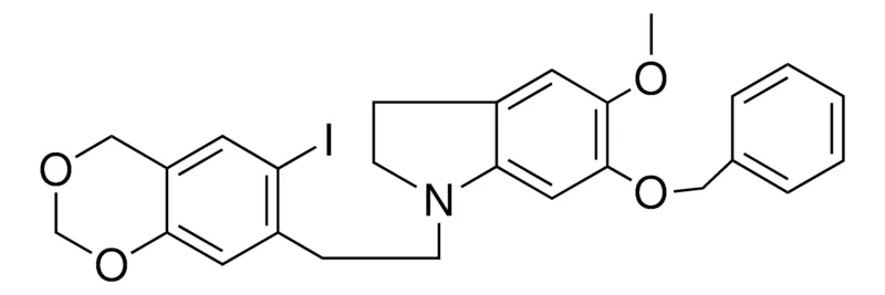 Sigma-Aldrich 6-BENZYLOXY-1-(2-(6-I-4H-BENZO(1,3)DIOXIN-7-YL)-ET)-5-MEO-2,3-DIHYDRO-1H-INDOLE,AldrichCPR