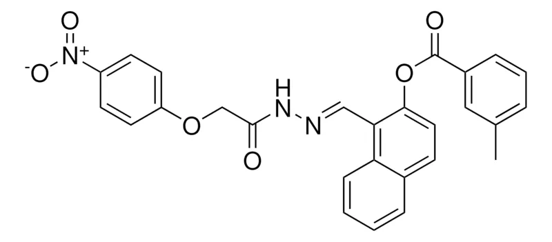 Sigma-Aldrich 1-(2-((4-NITROPHENOXY)ACETYL)CARBOHYDRAZONOYL)-2-NAPHTHYL 3-METHYLBENZOATE,AldrichCPR