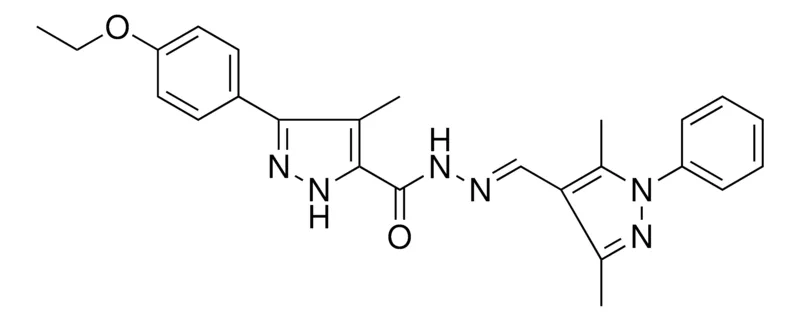 Sigma-Aldrich N'-[(E)-(3,5-DIMETHYL-1-PHENYL-1H-PYRAZOL-4-YL)METHYLIDENE]-3-(4-ETHOXYPHENYL)-4-METHYL-1H-PYRAZOLE-5-CARBOHYDRAZIDE，AldrichCPR