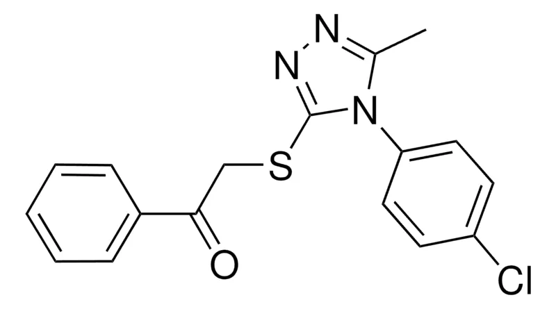 Sigma-Aldrich 2-((4-(4-CHLOROPHENYL)-5-METHYL-4H-1,2,4-TRIAZOL-3-YL)THIO)-1-PHENYLETHANONE,AldrichCPR