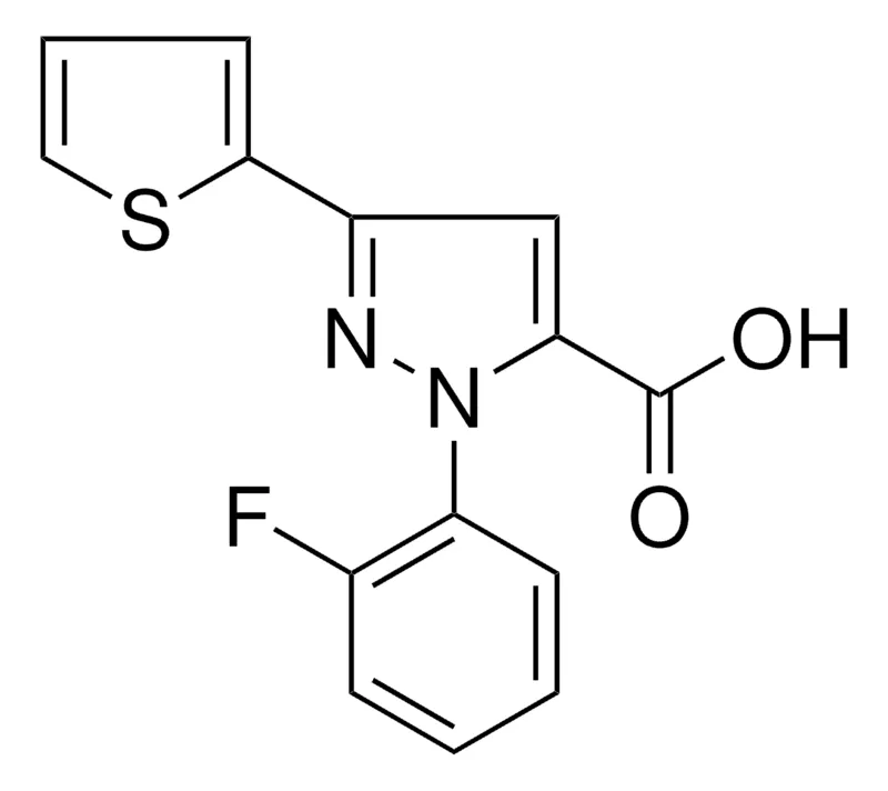 Sigma-Aldrich 1-(2-FLUOROPHENYL)-3-(2-THIENYL)-1H-PYRAZOLE-5-CARBOXYLIC ACID,AldrichCPR