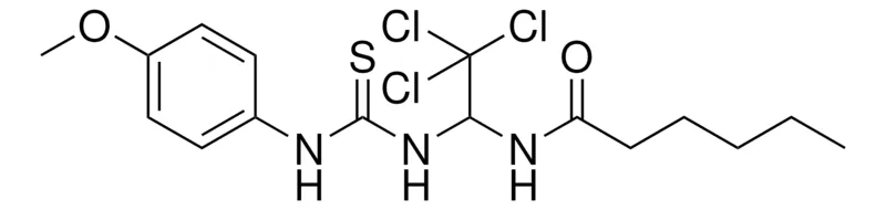 Sigma-Aldrich HEXANOIC ACID (2,2,2-TRICHLORO-1-(3-(4-METHOXY-PHENYL)-THIOUREIDO)-ETHYL)-AMIDE,AldrichCPR