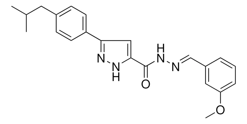 Sigma-Aldrich 3-(4-ISOBUTYLPHENYL)-N'-(3-METHOXYBENZYLIDENE)-1H-PYRAZOLE-5-CARBOHYDRAZIDE,AldrichCPR