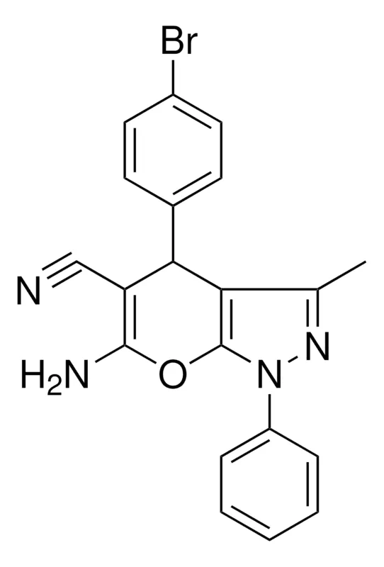 Sigma-Aldrich 6-AMINO-4-(4-BR-PH)-3-ME-1-PH-1,4-DIHYDRO-PYRANO(2,3-C)PYRAZOLE-5-CARBONITRILE,AldrichCPR