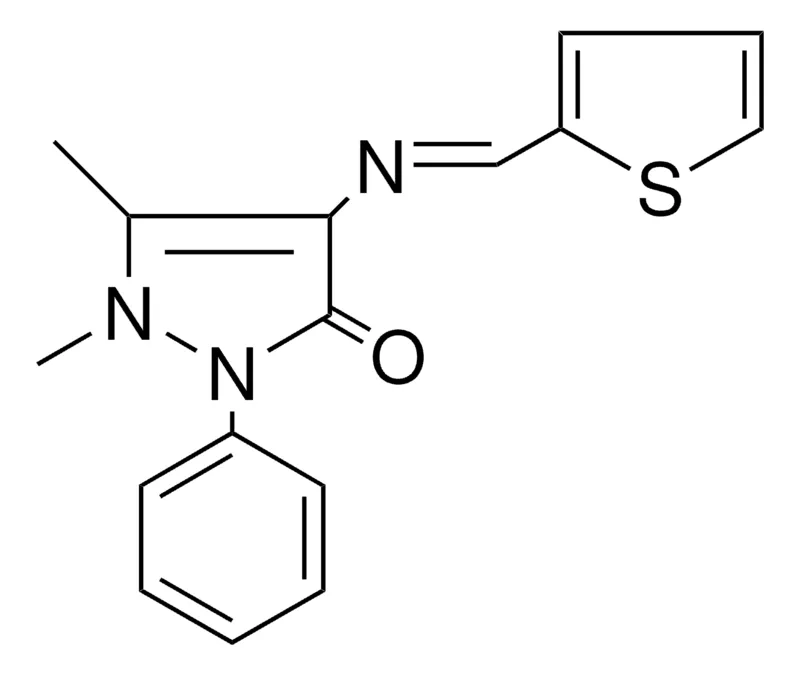 Sigma-Aldrich 1,5-DIMETHYL-2-PH-4-((THIOPHEN-2-YLMETHYLENE)-AMINO)-1,2-DIHYDRO-PYRAZOL-3-ONE,AldrichCPR