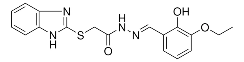 Sigma-Aldrich 2-(1H-BENZOIMIDAZOL-2-YLSULFANYL)-ACETIC ACID (3-ETO-2-HO-BENZYLIDENE)-HYDRAZIDE,AldrichCPR