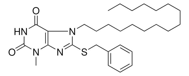 Sigma-Aldrich 8-BENZYLSULFANYL-7-HEXADECYL-3-METHYL-3,7-DIHYDRO-PURINE-2,6-DIONE，AldrichCPR