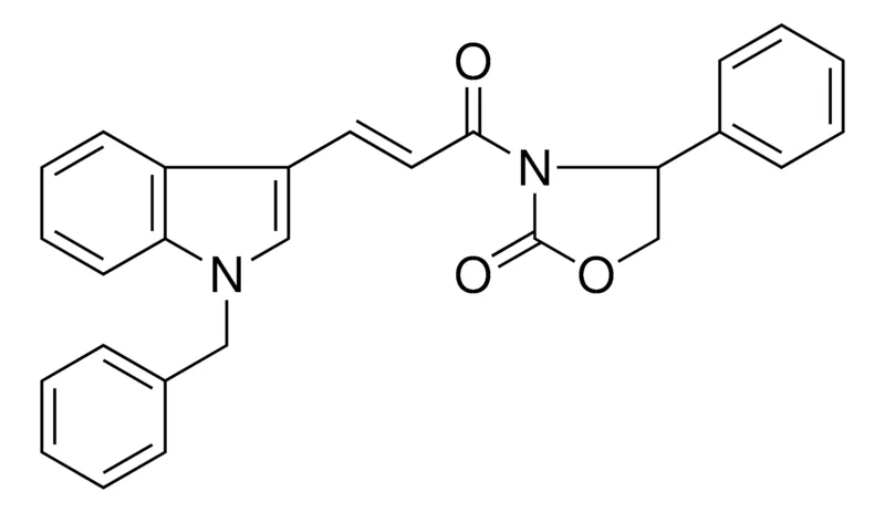 Sigma-Aldrich 3-(3-(1-BENZYL-1H-INDOL-3-YL)ACRYLOYL)-4-PHENYL-1,3-OXAZOLIDIN-2-ONE,AldrichCPR