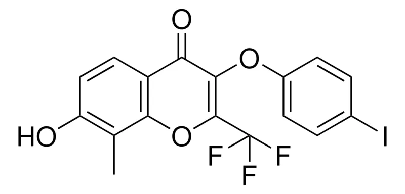 Sigma-Aldrich 7-HYDROXY-3-(4-IODO-PHENOXY)-8-METHYL-2-TRIFLUOROMETHYL-CHROMEN-4-ONE,AldrichCPR