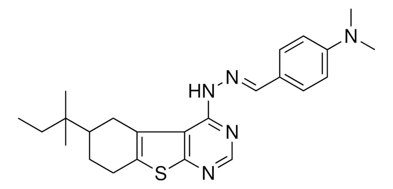 Sigma-Aldrich 4-(DIMETHYLAMINO)BENZALDEHYDE (6-TERT-PENTYL-5,6,7,8-TETRAHYDRO[1]BENZOTHIENO[2,3-D]PYRIMIDIN-4-YL)HYDRAZONE，AldrichCPR