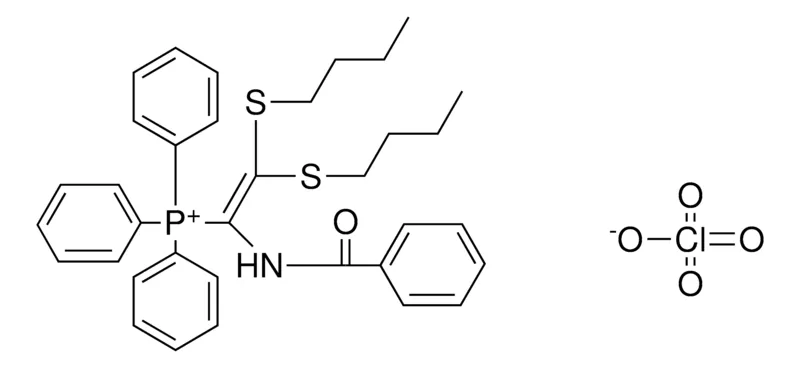 Sigma-Aldrich (1-BENZOYLAMINO-2,2-BIS-BUTYLSULFANYL-VINYL)-TRIPHENYL-PHOSPHONIUM, PERCHLORATE,AldrichCPR