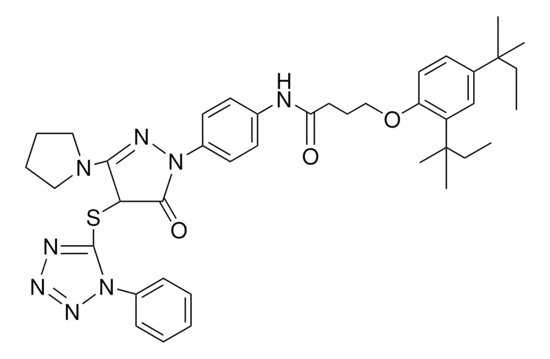 Sigma-Aldrich DIHYDROOXOPHENYLTETRAZOLYLTHIOPYRROLIDINO-PYRAZOL-PH-DI-T-PEN-PHO-BUTYRAM,AldrichCPR