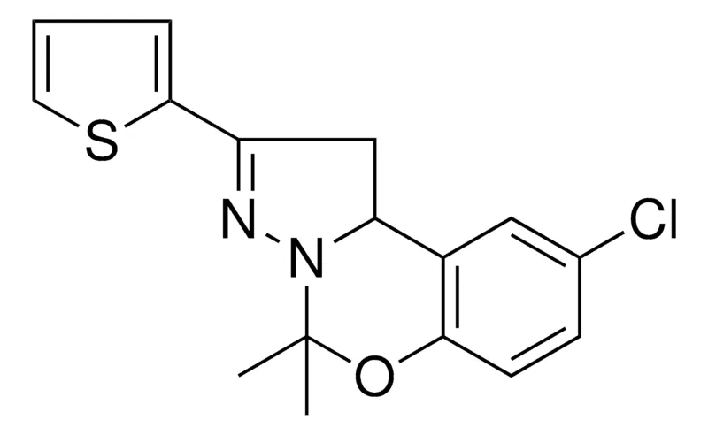 Sigma-Aldrich 8-CL-4,4-DI-ME-2-THIOPHEN-2-YL-1,9B-2H-5-OXA-3,3A-DIAZA-CYCLOPENTA(A)NAPHTHALENE,AldrichCPR