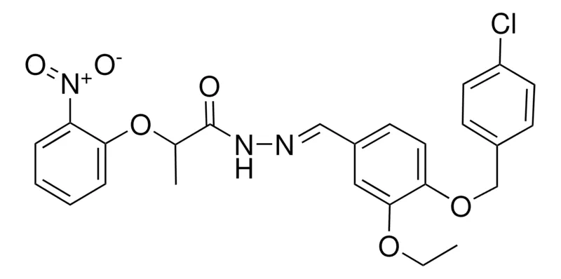 Sigma-Aldrich N'-(4-((4-CL-BENZYL)OXY)-3-ETHOXYBENZYLIDENE)-2-(2-NITROPHENOXY)PROPANOHYDRAZIDE,AldrichCPR