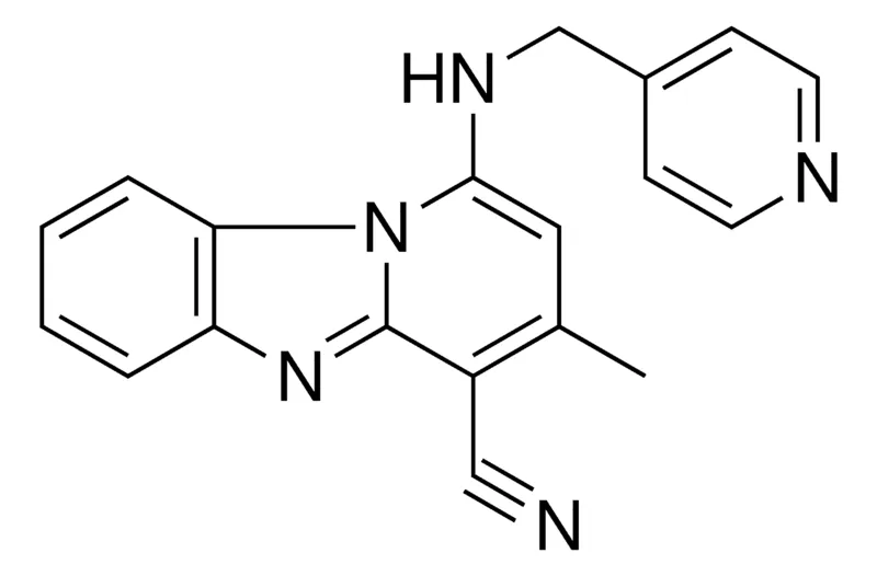 Sigma-Aldrich 3-ME-1((PYRIDIN-4-YLMETHYL)AMINO)BENZO(4,5)IMIDAZO(1,2-A)PYRIDINE-4-CARBONITRILE,AldrichCPR