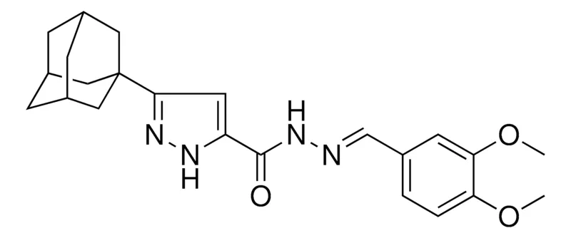 Sigma-Aldrich 5-ADAMANTAN-1-YL-2H-PYRAZOLE-3-CARBOXYLIC ACID (3,4-DI-MEO-BENZYLIDENE)HYDRAZIDE,AldrichCPR