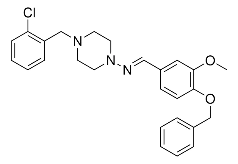Sigma-Aldrich (4-BENZYLOXY-3-METHOXY-BENZYLIDENE)-(4-(2-CHLORO-BENZYL)-PIPERAZIN-1-YL)-AMINE,AldrichCPR