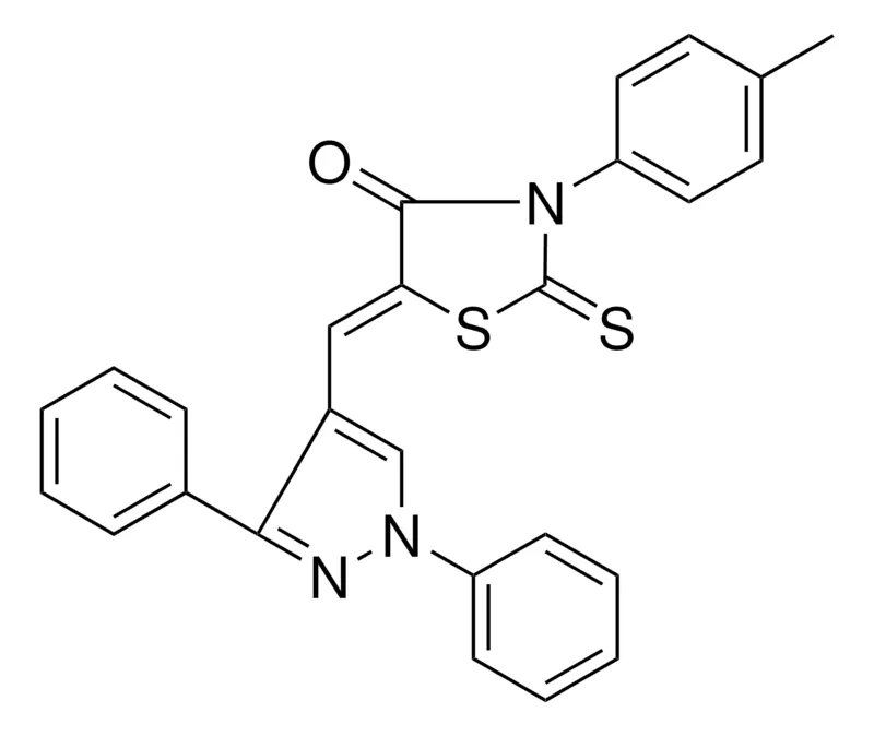 Sigma-Aldrich 5-(1,3-DIPHENYL-1H-PYRAZOL-4-YLMETHYLENE)-2-THIOXO-3-P-TOLYL-THIAZOLIDIN-4-ONE,AldrichCPR