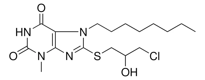 Sigma-Aldrich 8-(3-CL-2-HYDROXY-PROPYLSULFANYL)-3-METHYL-7-OCTYL-3,7-DIHYDRO-PURINE-2,6-DIONE,AldrichCPR