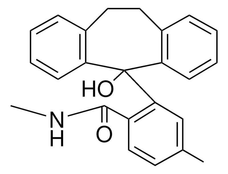 Sigma-Aldrich 2-(10,11-DIHYDRO-5-HYDROXY-5H-DIBENZO(A,D)CYCLOHEPTEN-5-YL)4,N-DIMETHYLBENZAMIDE,AldrichCPR