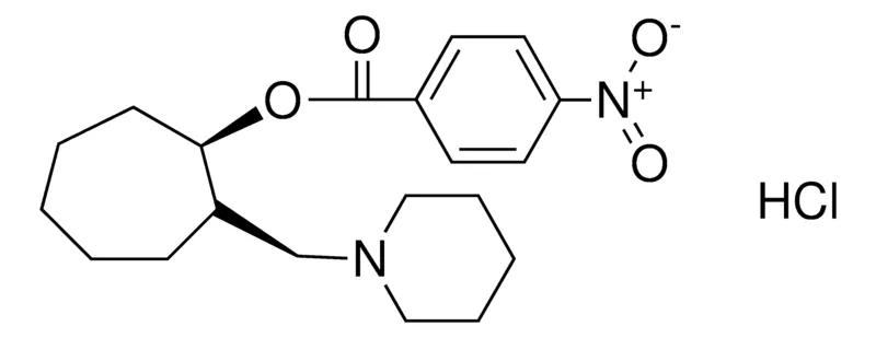 Sigma-Aldrich 4-NITRO-BENZOIC ACID 2-PIPERIDIN-1-YLMETHYL-CYCLOHEPTYL ESTER, HYDROCHLORIDE,AldrichCPR