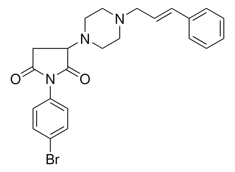 Sigma-Aldrich 1-(4-BROMO-PHENYL)-3-(4-(3-PHENYL-ALLYL)-PIPERAZIN-1-YL)-PYRROLIDINE-2,5-DIONE,AldrichCPR