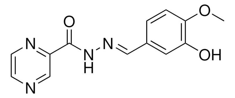 Sigma-Aldrich PYRAZINE-2-CARBOXYLIC ACID (3-HYDROXY-4-METHOXY-BENZYLIDENE)-HYDRAZIDE，AldrichCPR