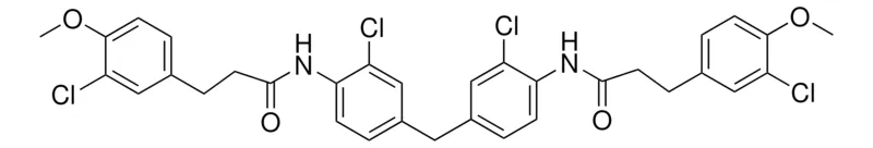 Sigma-Aldrich N-(2-CHLORO-4-(3-CHLORO-4-((3-(3-CHLORO-4-METHOXYPHENYL)PROPANOYL)AMINO)BENZYL)PHENYL)-3-(3-CHLORO-4-METHOXYPHENYL)PROPANAMIDE,AldrichCPR