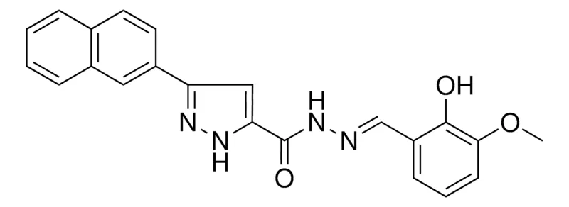 Sigma-Aldrich 5-NAPHTHALEN-2-YL-2H-PYRAZOLE-3CARBOXYLIC ACID (2-HO-3-MEO-BENZYLIDENE)HYDRAZIDE,AldrichCPR