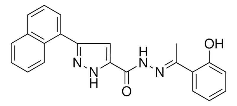 Sigma-Aldrich 5-NAPHTHALEN-1-YL-2H-PYRAZOLE-3-CARBOXYLIC ACID (1-(2-HO-PH)ETHYLIDENE)HYDRAZIDE，AldrichCPR