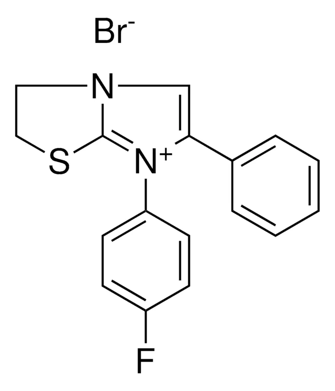 Sigma-Aldrich 7-(4-FLUORO-PHENYL)-6-PHENYL-2,3-DIHYDRO-IMIDAZO(2,1-B)THIAZOL-7-IUM, BROMIDE,AldrichCPR