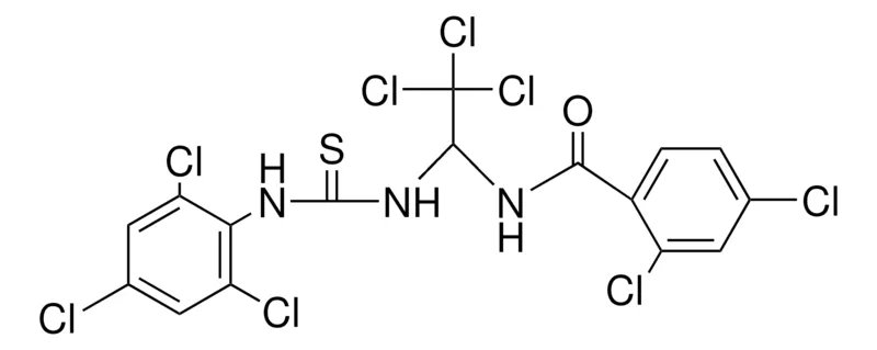 Sigma-Aldrich 2,4-DI-CL-N-(2,2,2-TRICHLORO-1-(3-(2,4,6-TRICHLORO-PH)-THIOUREIDO)-ET)-BENZAMIDE,AldrichCPR