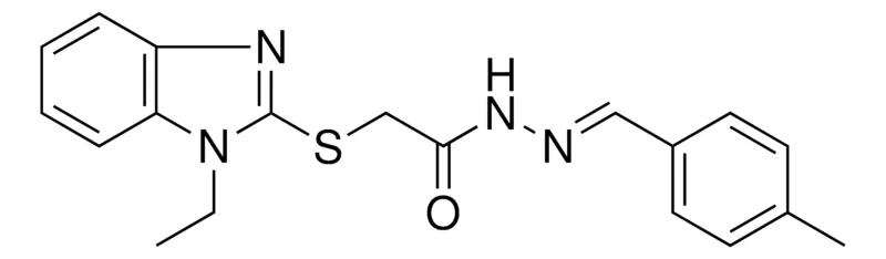 Sigma-Aldrich 2-(1-ET-1H-BENZOIMIDAZOL-2-YLSULFANYL)-ACETIC ACID (4-ME-BENZYLIDENE)-HYDRAZIDE,AldrichCPR