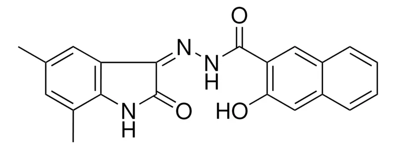 Sigma-Aldrich 3-HO-NAPHTHALENE-2-CARBOXYLIC ACID (5,7-DI-ME-2-OXO-2H-INDOL-3-YLIDENE)HYDRAZIDE,AldrichCPR