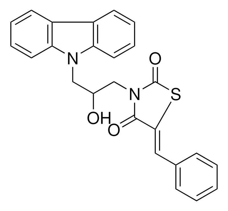 Sigma-Aldrich 5-BENZYLIDENE-3-(3-CARBAZOL-9-YL-2-HYDROXY-PROPYL)-THIAZOLIDINE-2,4-DIONE,AldrichCPR