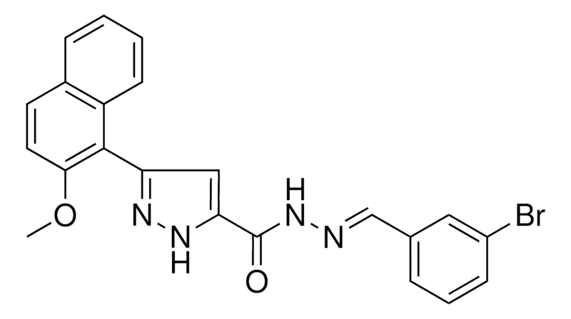 Sigma-Aldrich 5(2-MEO-NAPHTHALEN-1-YL)2H-PYRAZOLE3-CARBOXYLIC ACID (3-BR-BENZYLIDENE)HYDRAZIDE，AldrichCPR