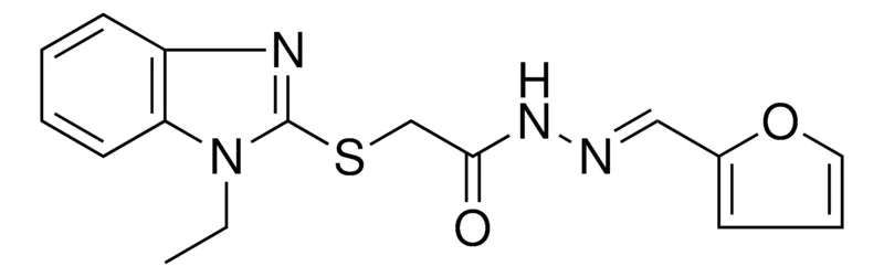 Sigma-Aldrich 2-(1-ET-1H-BENZOIMIDAZOL-2-YLSULFANYL)-ACETIC ACID FURAN-2-YLMETHYLENE-HYDRAZIDE,AldrichCPR