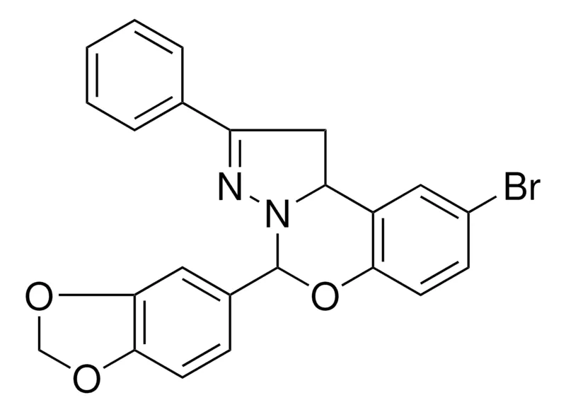 Sigma-Aldrich 4-BENZO(1,3)DIOXOL-5-YL-8-BR-2-PH-2H-5-OXA-3,3A-DIAZA-CYCLOPENTA(A)NAPHTHALENE,AldrichCPR
