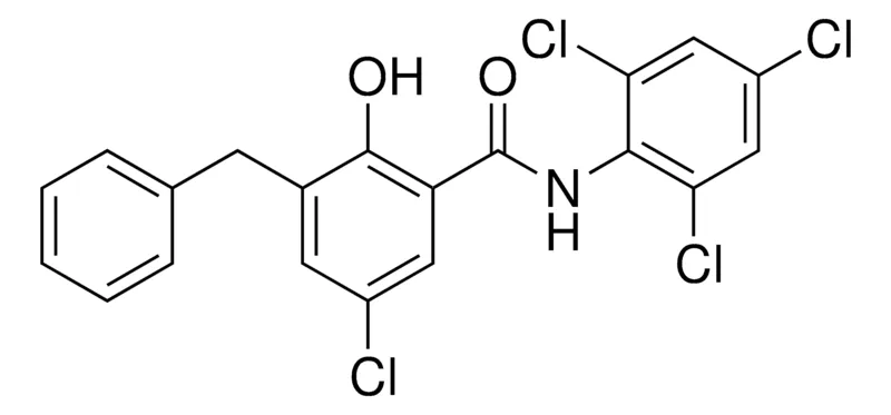 Sigma-Aldrich 3-BENZYL-5-CHLORO-2-HYDROXY-N-(2,4,6-TRICHLORO-PHENYL)-BENZAMIDE,AldrichCPR
