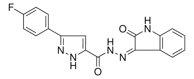 Sigma-Aldrich 5-(4-F-PH)-2H-PYRAZOLE-3-CARBOXYLIC ACID (2-OXO-1,2-2H-INDOL-3-YLIDENE)HYDRAZIDE,AldrichCPR