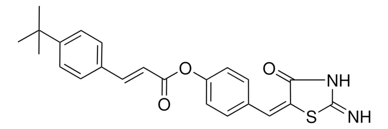 Sigma-Aldrich 4-((2-IMINO-4-OXO-1,3-THIAZOLIDIN-5-YLIDENE)ME)PH 3-(4-TERT-BUTYLPHENYL)ACRYLATE,AldrichCPR