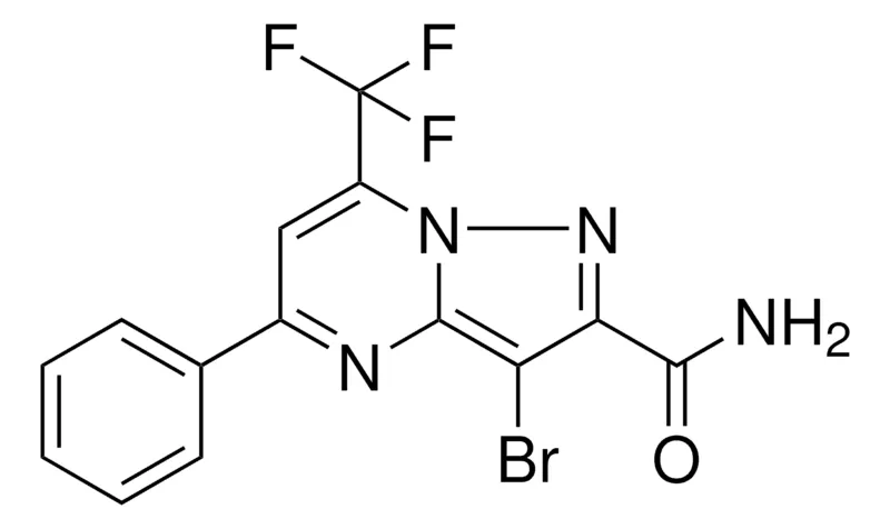 Sigma-Aldrich 3-BR-5-PH-7-TRIFLUOROMETHYL-PYRAZOLO(1,5-A)PYRIMIDINE-2-CARBOXYLIC ACID AMIDE,AldrichCPR