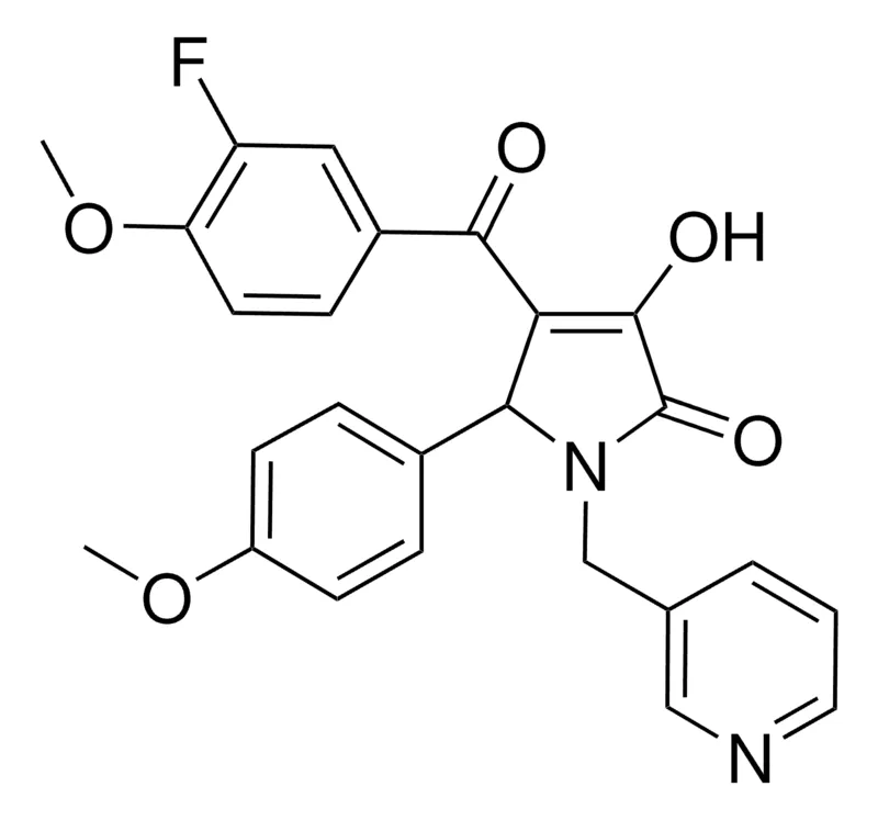 Sigma-Aldrich 4-(3-FLUORO-4-METHOXYBENZOYL)-3-HYDROXY-5-(4-METHOXYPHENYL)-1-(3-PYRIDINYLMETHYL)-1,5-DIHYDRO-2H-PYRROL-2-ONE,AldrichCPR