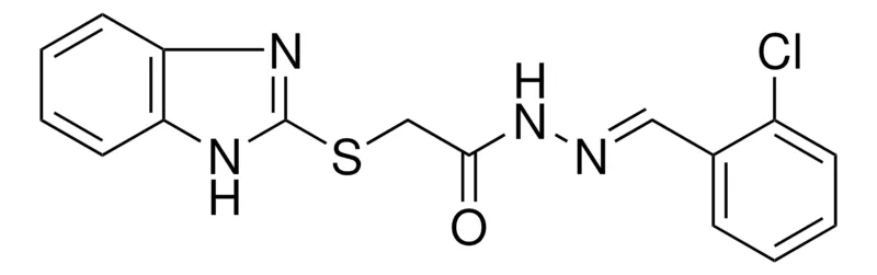 Sigma-Aldrich 2-(1H-BENZOIMIDAZOL-2-YLSULFANYL)-ACETIC ACID (2-CHLORO-BENZYLIDENE)-HYDRAZIDE,AldrichCPR